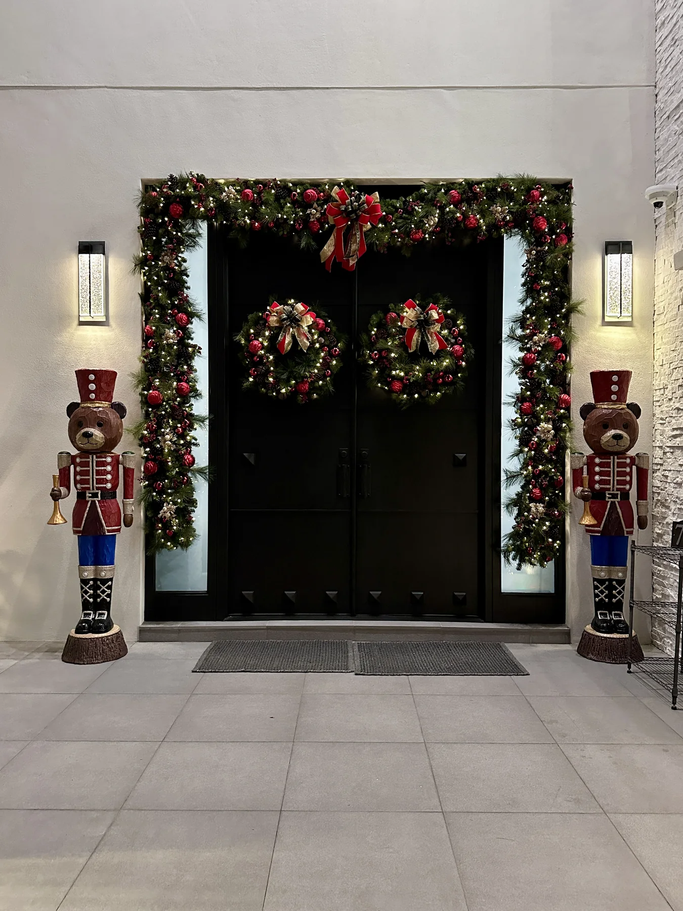 Completed Enchanted holiday entry installation